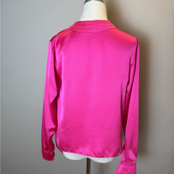 MILLY Nancy Cowl Neck Satin Top - Picture 5 of 9